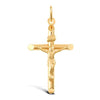 Necklace - 9ct Yellow Gold Plain Crucifix - by Hearts Forever Jewellers