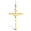 Necklace - 9ct Yellow Gold Plain Crucifix - by Hearts Forever Jewellers