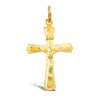 Necklace - 9ct Yellow Gold Crucifix - by Hearts Forever Jewellers