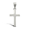Necklace - 9ct White Gold Solid Cross - by Hearts Forever Jewellers