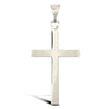 Necklace - 9ct White Gold Solid Cross - by Hearts Forever Jewellers