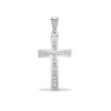 Cubic Zirconia Necklace - 9ct Yellow Gold Channel Set CZ Cross - by Hearts Forever Jewellers