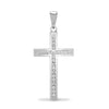 Cubic Zirconia Necklace - 9ct Yellow Gold Channel Set CZ Cross - by Hearts Forever Jewellers