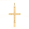 Necklace - 9ct Yellow Gold Square Tube Hollow Crucifix - by Hearts Forever Jewellers