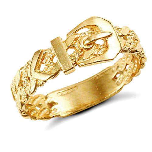 Ring - 9ct Yellow Gold Buckle Ring - by Hearts Forever Jewellers