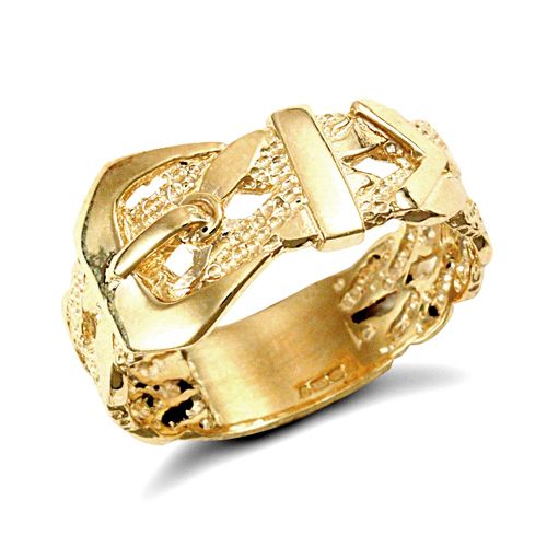 Ring - 9ct Yellow Gold Buckle Ring - by Hearts Forever Jewellers