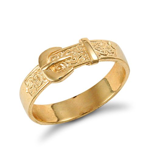 Ring - 9ct Yellow Gold Buckle Ring - by Hearts Forever Jewellers