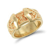 Ring - 9ct Yellow Gold Double Buckle Ring - by Hearts Forever Jewellers