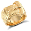 Ring - 9ct Yellow Gold Buckle Ring - by Hearts Forever Jewellers
