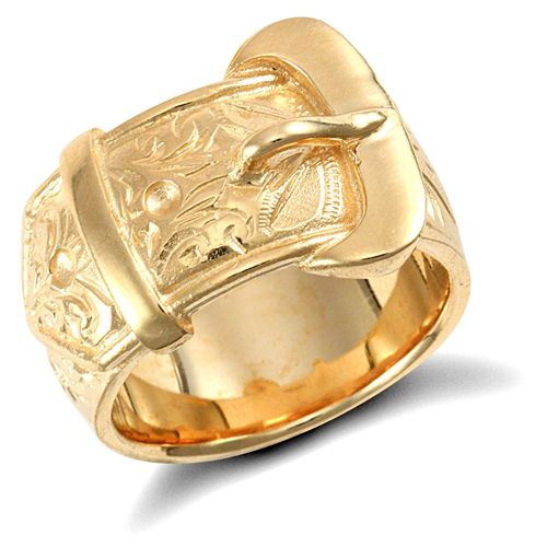 Ring - 9ct Yellow Gold Buckle Ring - by Hearts Forever Jewellers
