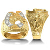 Cubic Zirconia Ring - 9ct Yellow Gold Cubic Zirconia Horse Shoe Ring - by Hearts Forever Jewellers