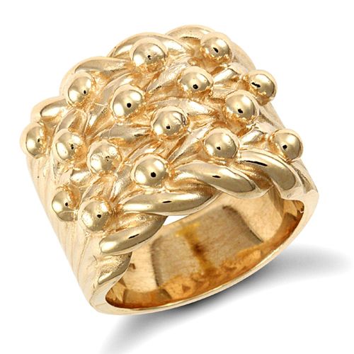 Ring - 9ct Yellow Gold Keeper Ring - by Hearts Forever Jewellers