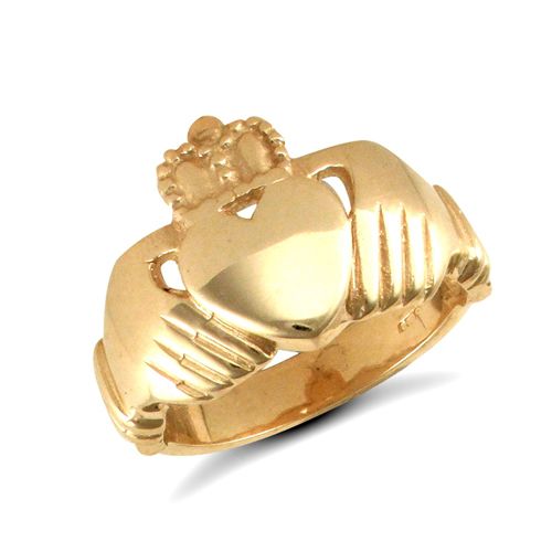 Ring - 9ct Yellow Gold Claddagh Ring - by Hearts Forever Jewellers