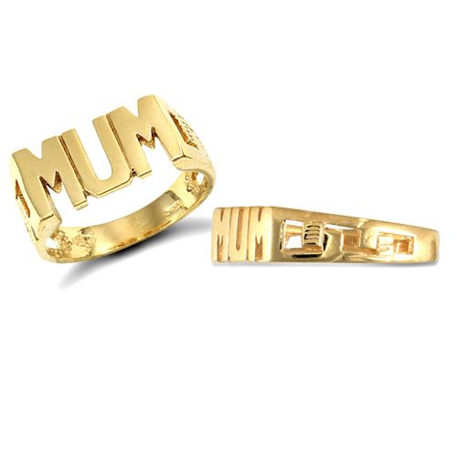 Ring - 9ct Yellow Gold Mum Id Ring - by Hearts Forever Jewellers