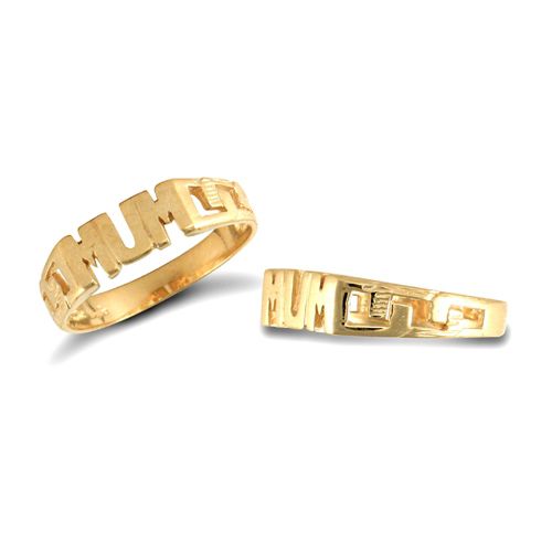 Ring - 9ct Yellow Gold Mum Ring - by Hearts Forever Jewellers