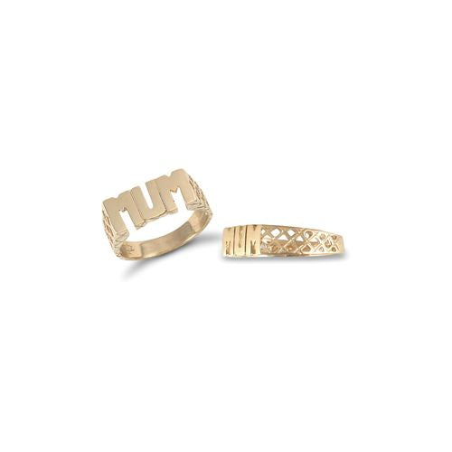 Ring - 9ct Yellow Gold Mum Ring - by Hearts Forever Jewellers