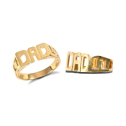 Ring - 9ct Yellow Gold Dad Ring - by Hearts Forever Jewellers