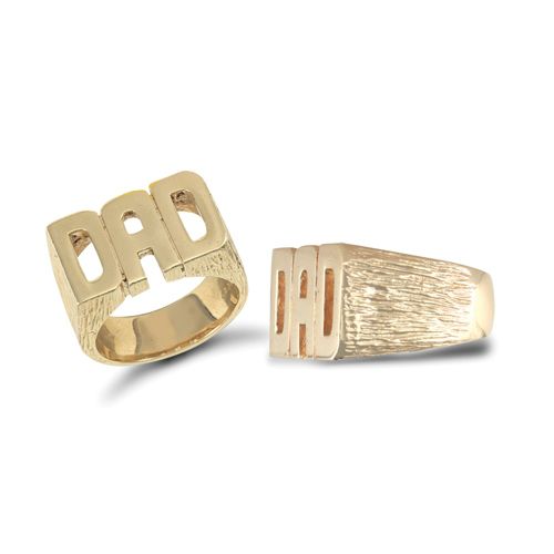 Ring - 9ct Yellow 'Dad' Ring - by Hearts Forever Jewellers