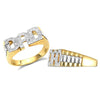 Cubic Zirconia Ring - 9ct Yellow Gold Cubic Zirconia Dad Ring - by Hearts Forever Jewellers