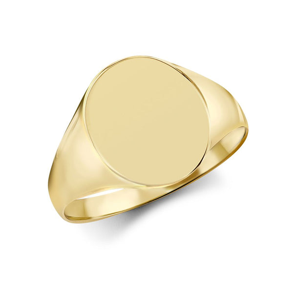 Ring - 9ct Yellow Gold Signet Ring - by Hearts Forever Jewellers