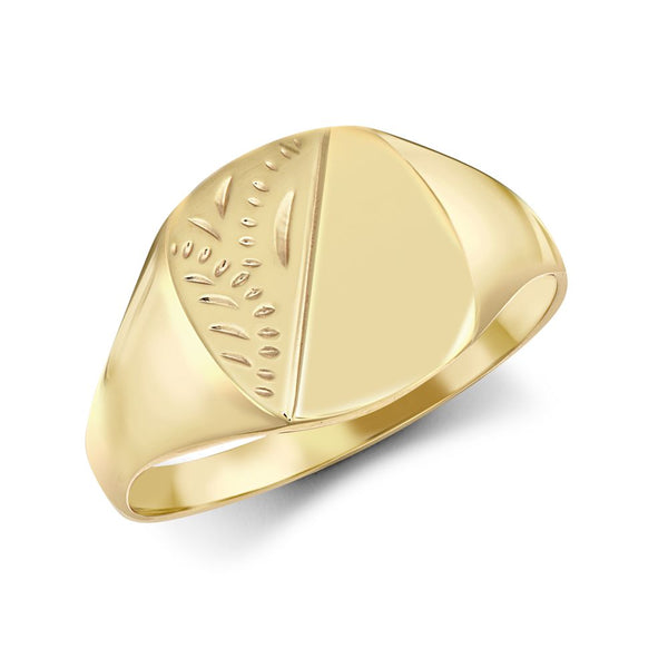 Ring - 9ct Yellow Gold Signet Ring - by Hearts Forever Jewellers