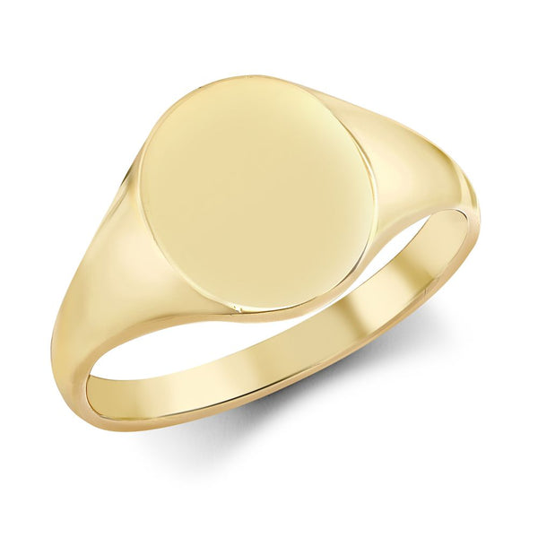 Ring - 9ct Yellow Gold Signet Ring - by Hearts Forever Jewellers