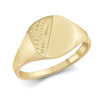 Ring - 9ct Yellow Gold Signet Ring - by Hearts Forever Jewellers