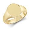 Ring - 9ct Yellow Gold Oval Plain Signet Ring - by Hearts Forever Jewellers