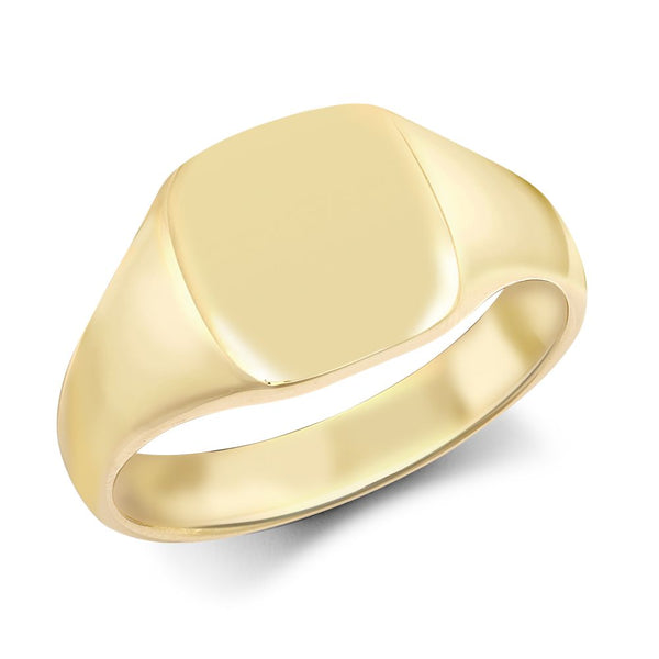 Ring - 9ct Yellow Gold Signet Ring - by Hearts Forever Jewellers