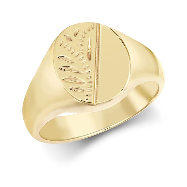 Ring - 9ct Yellow Gold Signet Ring - by Hearts Forever Jewellers