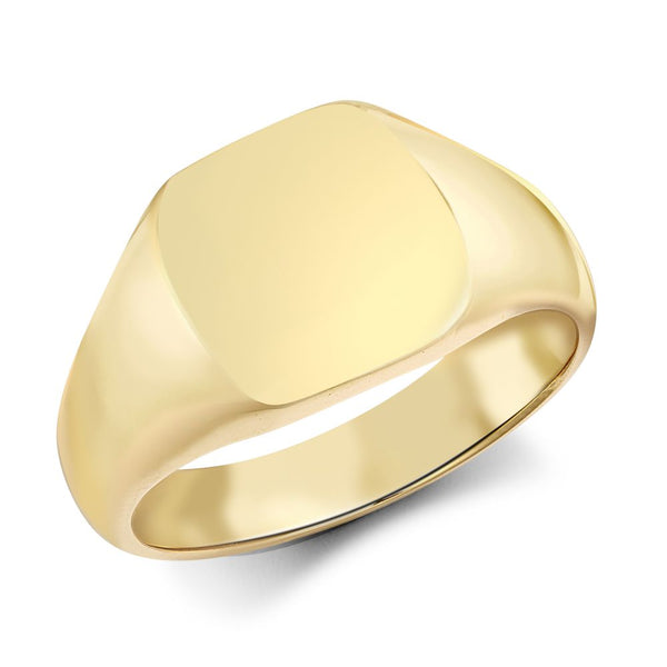 Ring - 9ct Yellow Gold Signet Ring - by Hearts Forever Jewellers