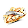 Ring - 9ct 3 Colour Gold 4 Piece Puzzle Ring - by Hearts Forever Jewellers