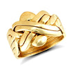 Ring - 9ct Yellow Gold 6 Piece Colour Puzzle Ring - by Hearts Forever Jewellers