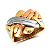 Ring - 9ct 3 Colour Gold 6 Piece Puzzle Ring - by Hearts Forever Jewellers