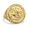 Ring - 9ct Yellow Gold Full St George Ring - by Hearts Forever Jewellers