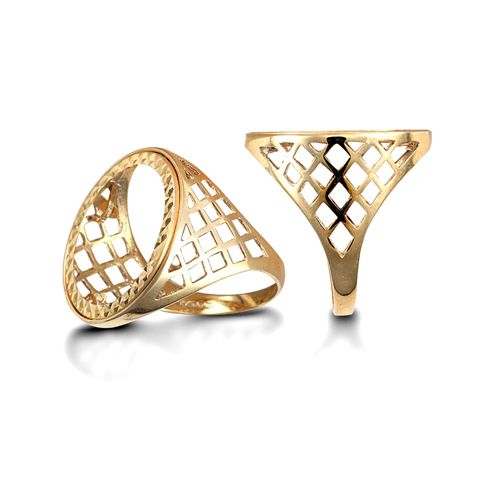 Ring - 9ct Yellow Gold Full Sovereign Ring - by Hearts Forever Jewellers