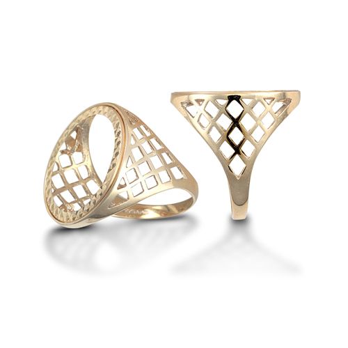 Ring - 9ct Yellow Gold Full Sovereign Ring - by Hearts Forever Jewellers