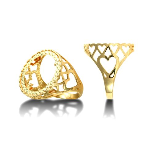Ring - 9ct Yellow Gold Full Sovereign Ring - by Hearts Forever Jewellers