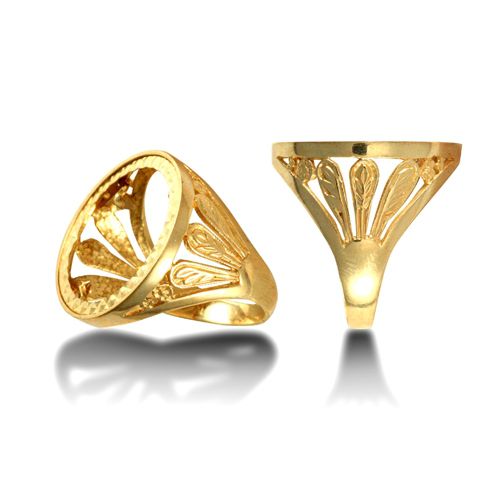 Ring - 9ct Yellow Gold Full Sovereign Ring - by Hearts Forever Jewellers