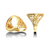 Ring - 9ct Yellow Gold Full St George Sovereign Ring - by Hearts Forever Jewellers