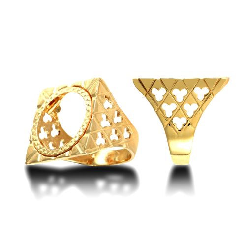 Ring - 9ct Yellow Gold Full Sovereign Ring - by Hearts Forever Jewellers