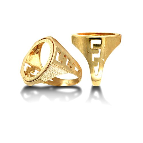 Ring - 9ct Yellow Gold Full Sovereign Ring - by Hearts Forever Jewellers