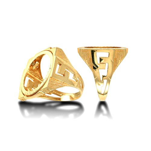 Ring - 9ct Yellow Gold Full Sovereign Ring - by Hearts Forever Jewellers