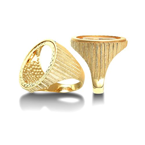 Ring - 9ct Yellow Gold Full Sovereign Ring - by Hearts Forever Jewellers