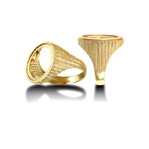 Ring - 9ct Yellow Gold Full Sovereign Ring - by Hearts Forever Jewellers