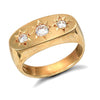 Cubic Zirconia Ring - 9ct Yellow Gold Gents Cubic Zirconia Ring - by Hearts Forever Jewellers