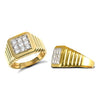 Cubic Zirconia Ring - 9ct Yellow Gold Gents Cubic Zirconia Ring - by Hearts Forever Jewellers
