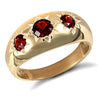 Ring - 9ct Yellow Gold Gents Garnet Ring - by Hearts Forever Jewellers