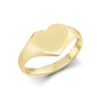 Ring - 9ct Yellow Gold Signet Ring Heart - by Hearts Forever Jewellers