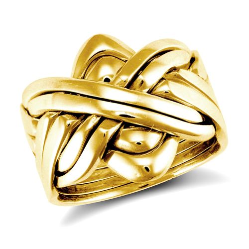 Ring - 9ct Yellow Gold 8 Piece Puzzle Ring - by Hearts Forever Jewellers